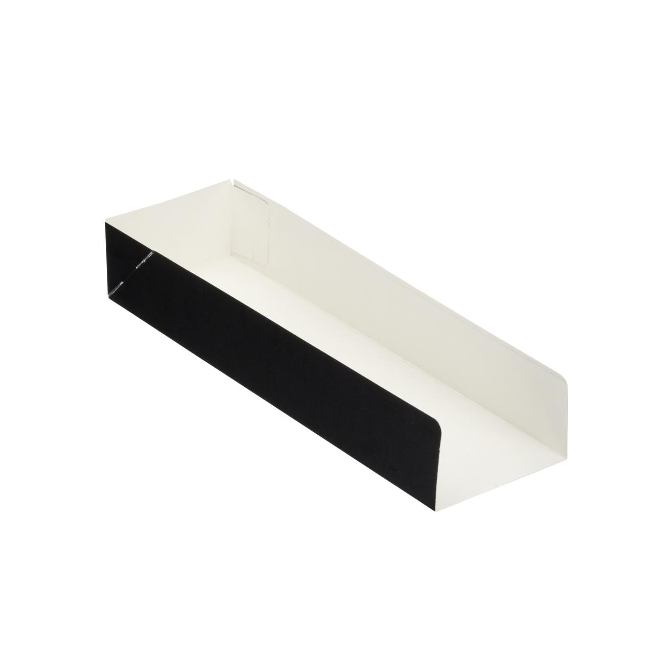 Black Folded Board Hotdog Tray