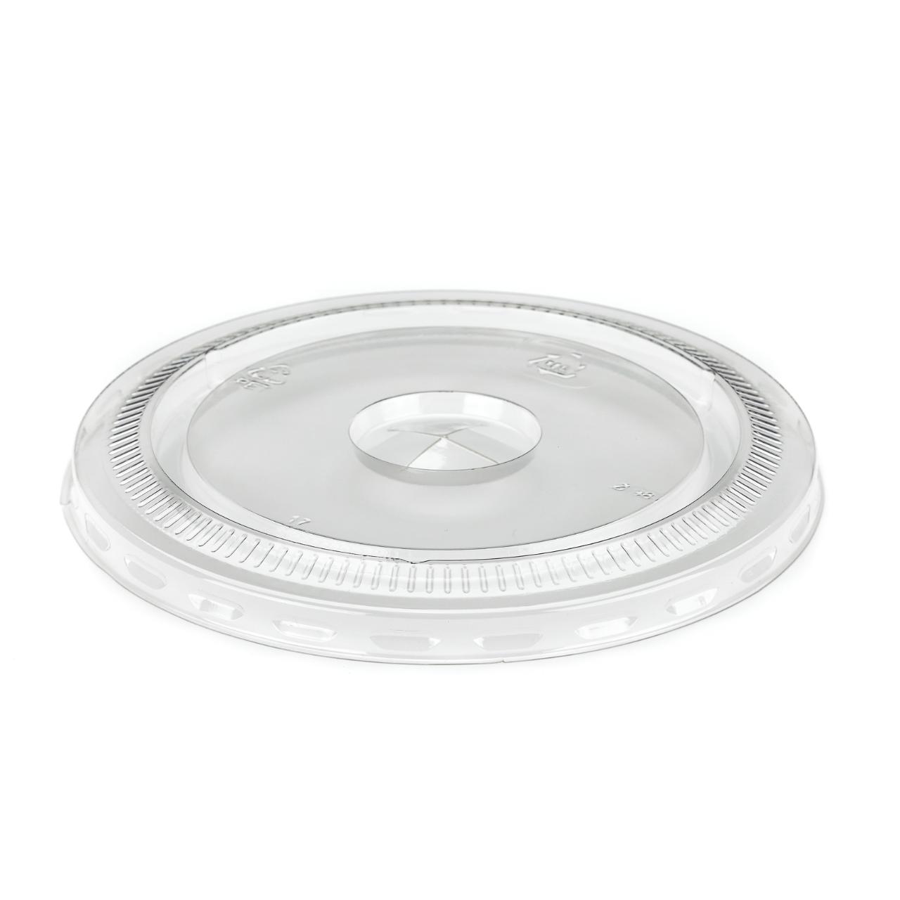 14/16/20/24oz Clear rPET Flat Cold Cup Lid with Straw Slot